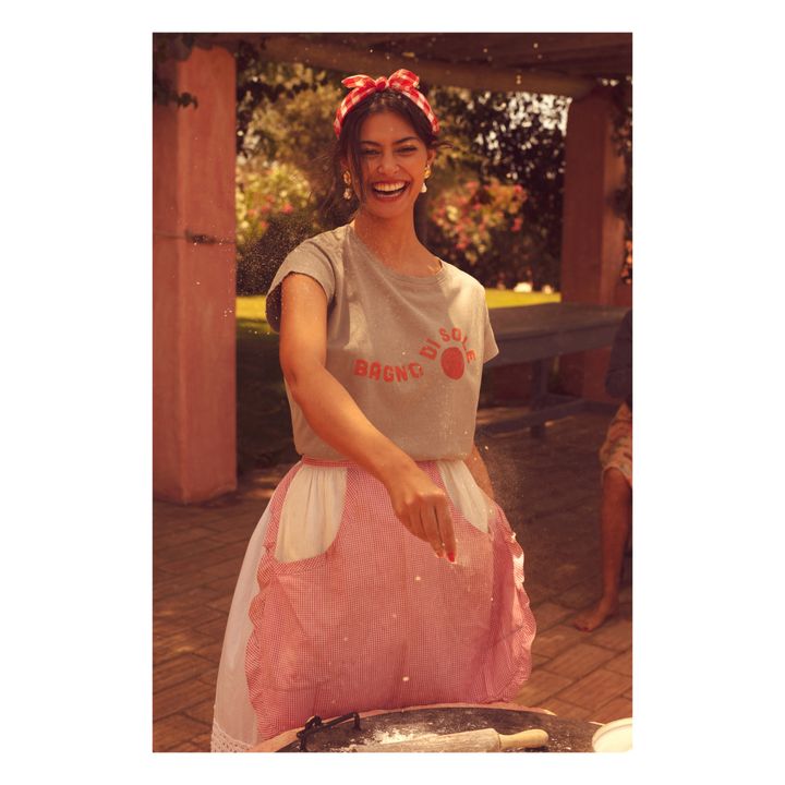 T-Shirt Louise Coton et Lin | Gris- Image produit n°1