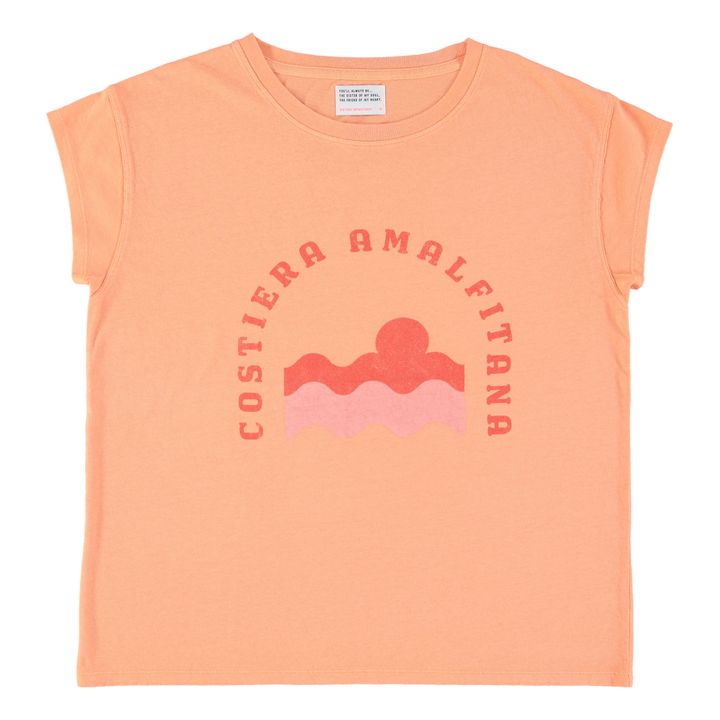 Louise Cotton and Linen T-Shirt | Arancione- Immagine del prodotto n°0