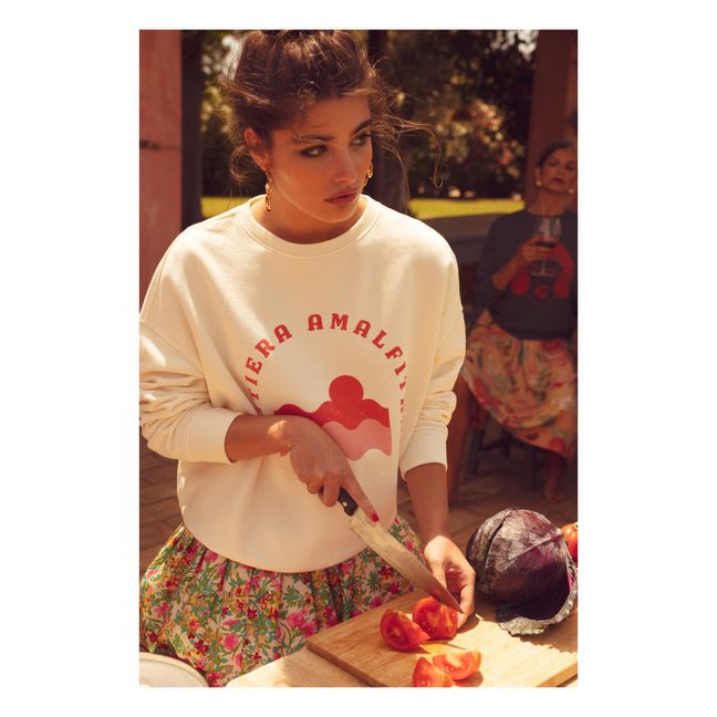 Julie Organic Cotton Sweater | Bianco