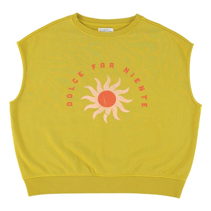 Charlotte Sleeveless Organic Cotton Sweater | Mustard- Product image n°0