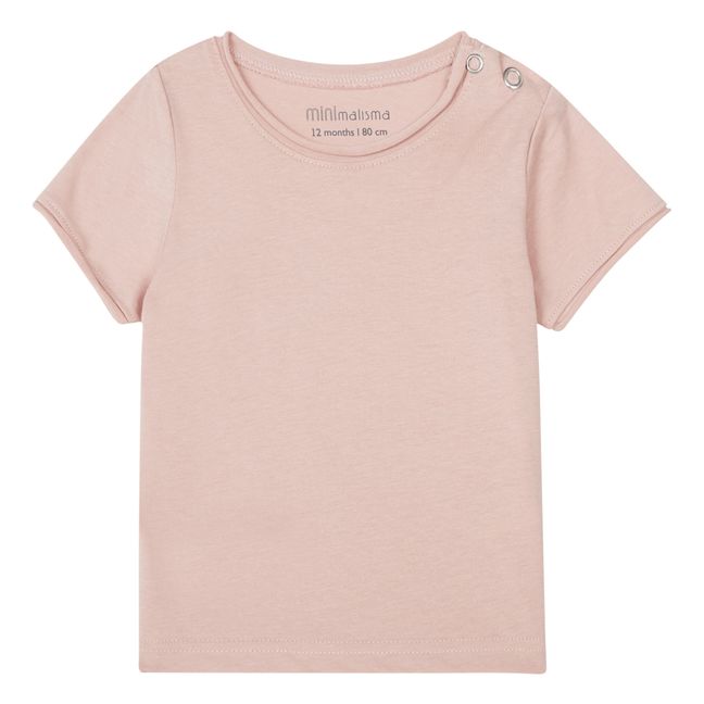 T-Shirt Leinen und Bio-Baumwolle | Rosa