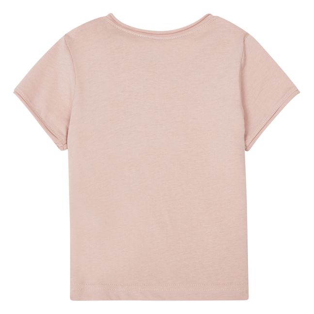T-Shirt Leinen und Bio-Baumwolle | Rosa