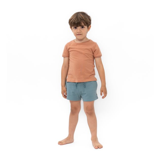 Shorts Ejby Bio-Baumwolle gesteppt | Blau