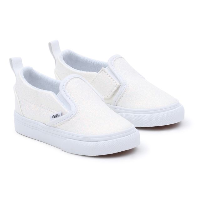 Slip-On Glitter Sneakers | Weiß
