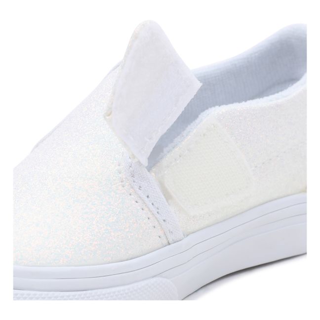 Slip-On Glitter Sneakers | Weiß