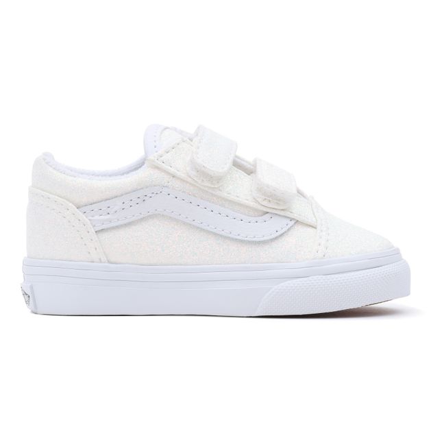 Sneaker mit Klettverschluss Old Skool Glitter | Weiß