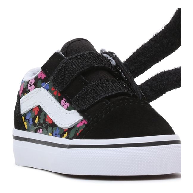Old Skool Flowers Velcro Sneakers | Nero