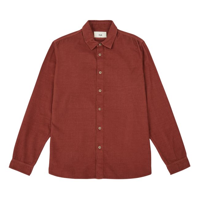 Chemise Relaxed Babycord | Rouge