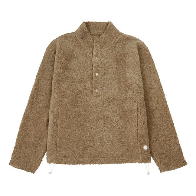 Boxy Fleece Sweater | Camel