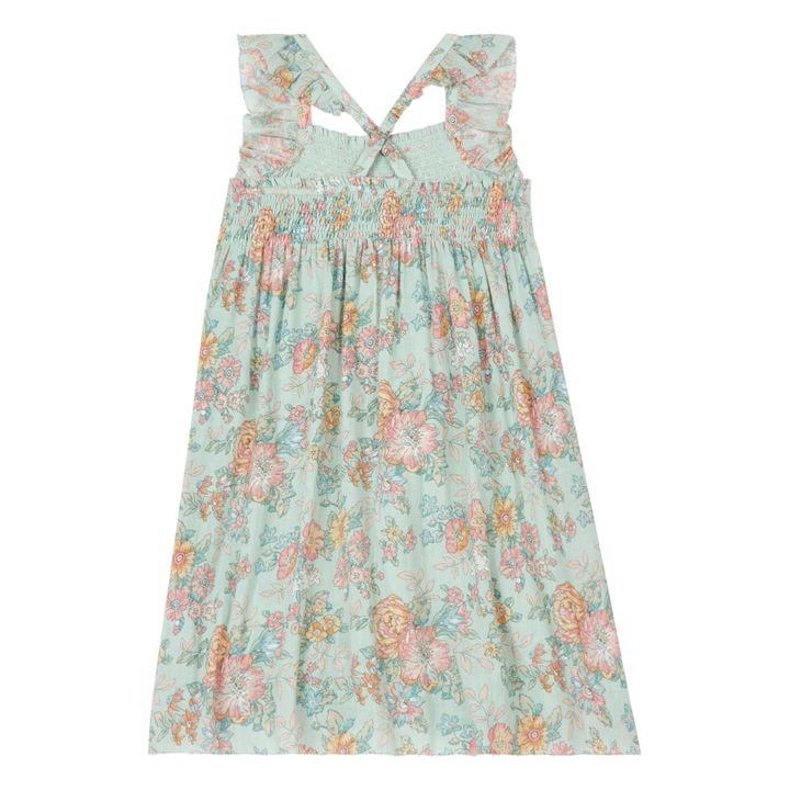 Louise Misha Mystralia Organic Cotton Flower Dress Green Water