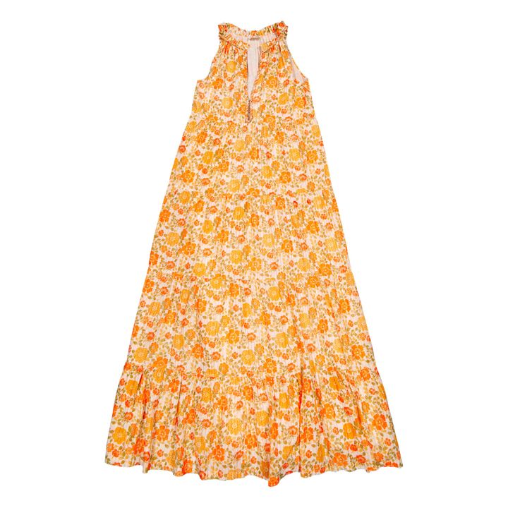 Louis Louise - Rihanna Floral Lurex Dress - Orange