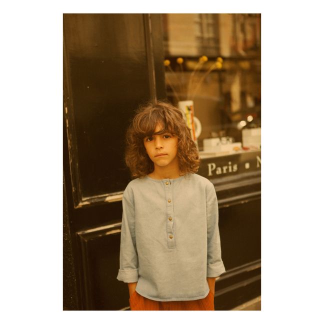Oncle Chambray Kurta Shirt | Denim