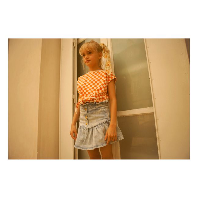 T-Shirt Molleton Cropped Madonna | Orange