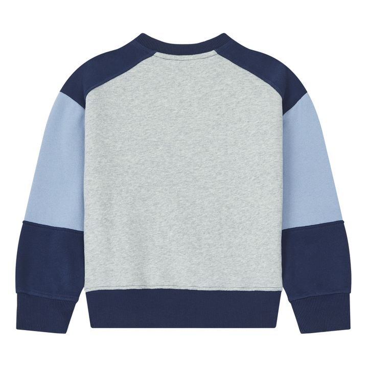 Organic Cotton Color Block Sweatshirt  | Navy- Produktbild Nr. 2
