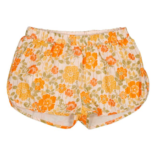 Shorts lurex a fiori Georginette | Arancione