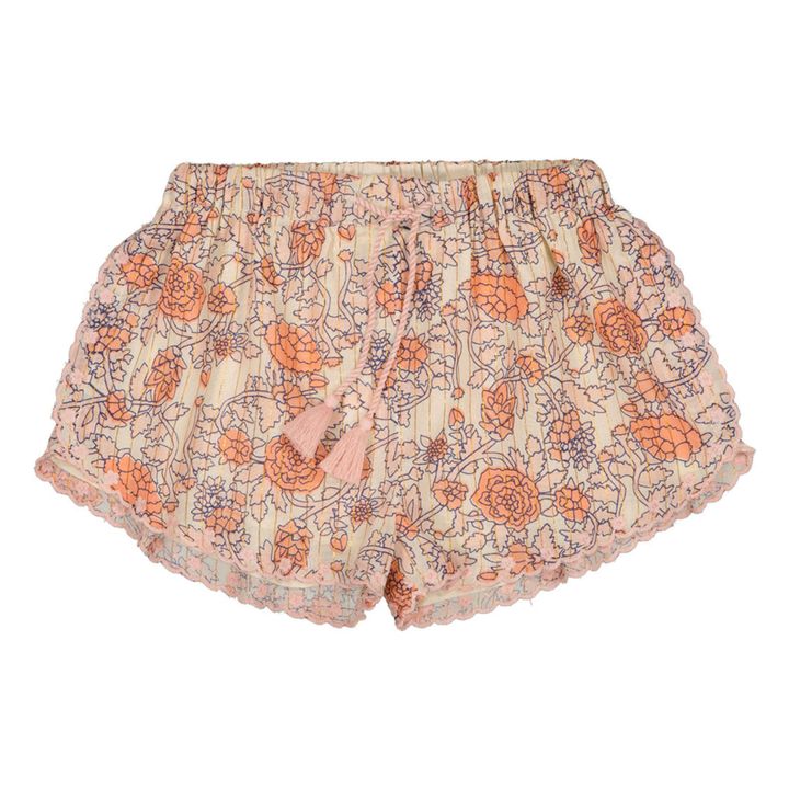 Louis Louise - Kaela Floral Lurex Shorts - Pale pink | Smallable