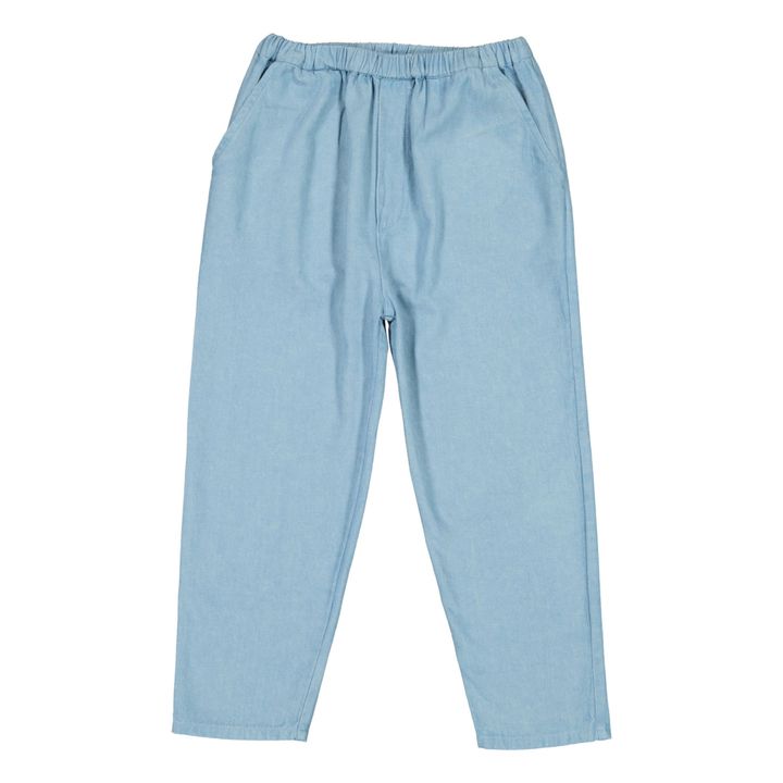 Gazelle Chambray Pants | Denim blue- Product image n°0