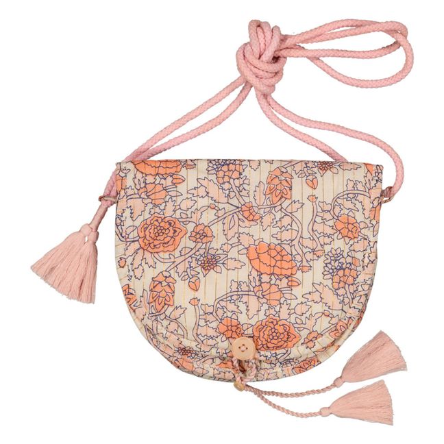 Bolso floreado de lurex Brigitte | Rosa Palo