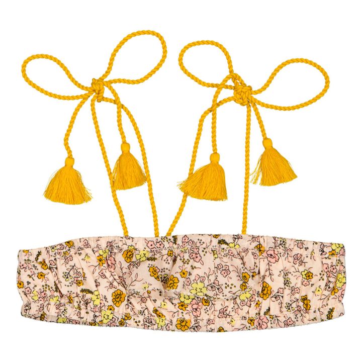 Bikini Lurex Blumenmuster Welle | Gelb- Produktbild Nr. 1