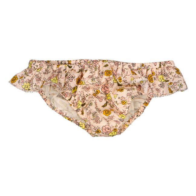 Vague Floral Two-piece Swimsuit | Yellow