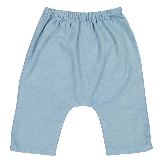 Sarouel Chambray Jungle | Bleu jean