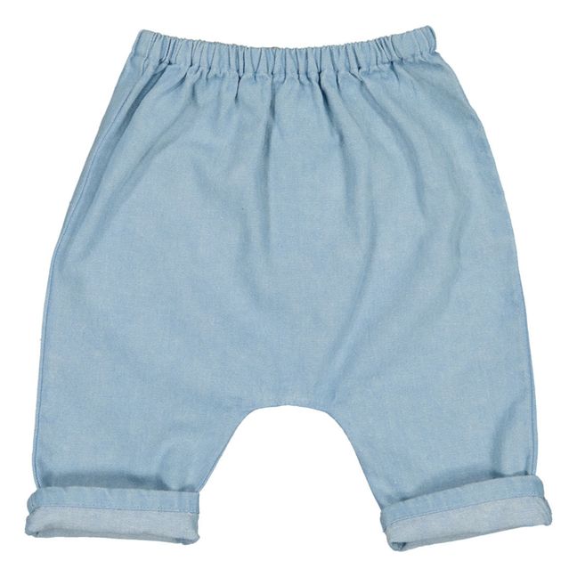 Sarouel Chambray Jungle | Bleu jean