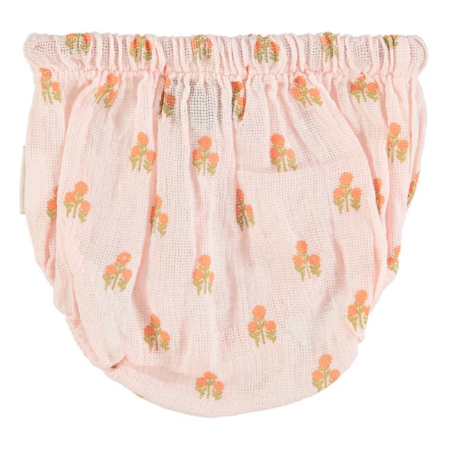 Bloomer Gaze de Coton Bio à Fleurs | Rose pâle