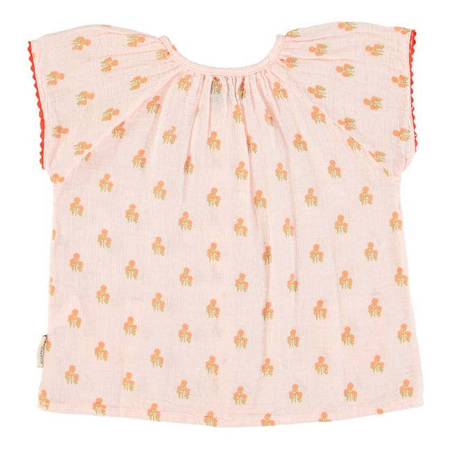 Floral Cotton Gauze Blouse | Rosa Palo