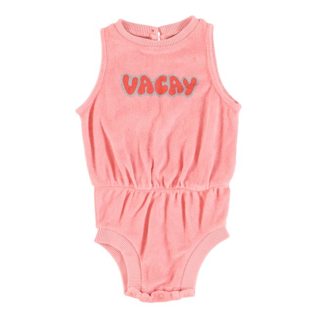 Vacay Organic Cotton Terry Playsuit | Pink