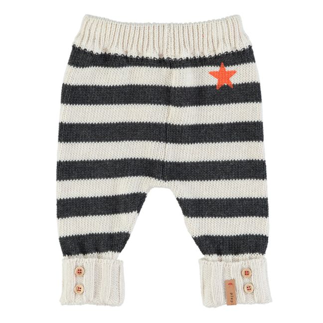Organic Knit Striped Leggings | Seidenfarben