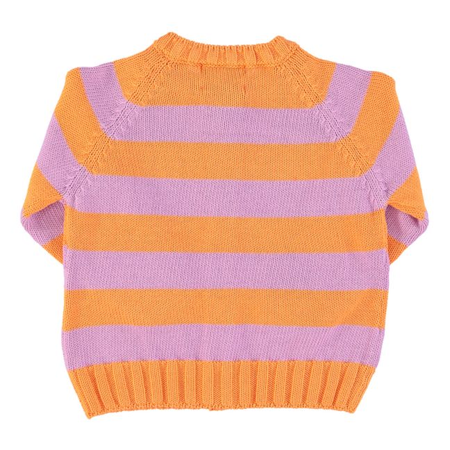 Organic Knit Striped Cardigan | Naranja