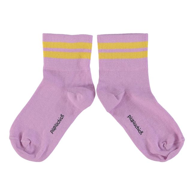 Chaussettes à Rayures | Rose