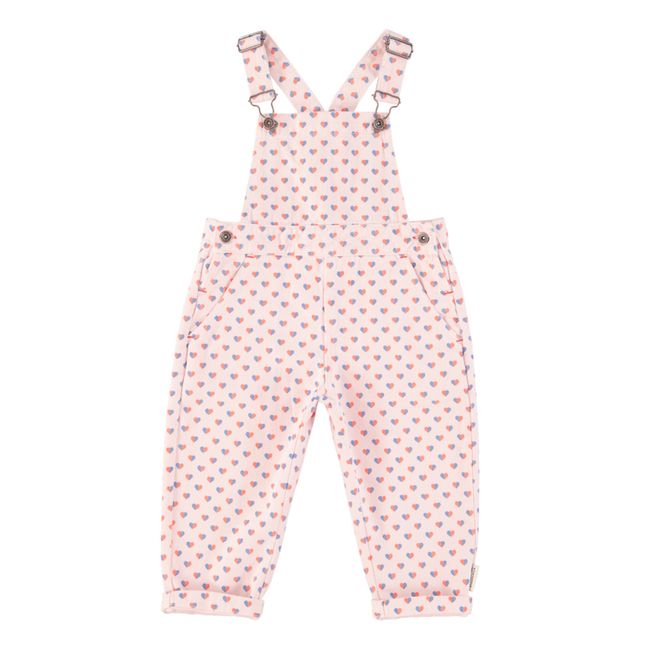 Hearts Overalls | Pale pink