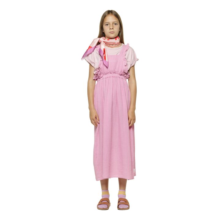 Cotton Muslin Frill Dress | Rosa- Imagen del producto n°1