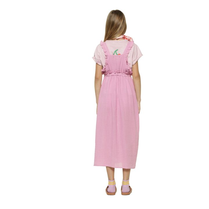 Cotton Muslin Frill Dress | Rosa- Imagen del producto n°2