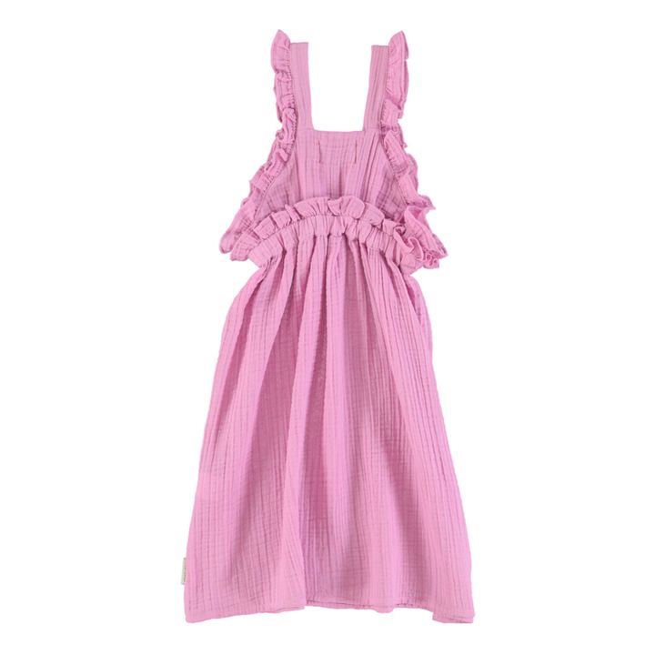 Piupiuchick - Cotton Muslin Frill Dress - Pink | Smallable