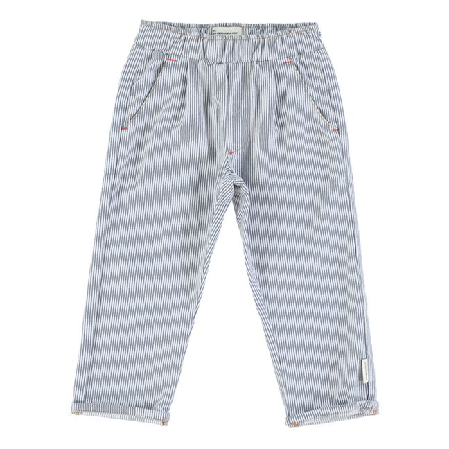 Pantalon à Rayures | Bleu