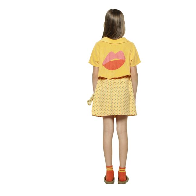 Kisses Organic Terry T-Shirt | Yellow