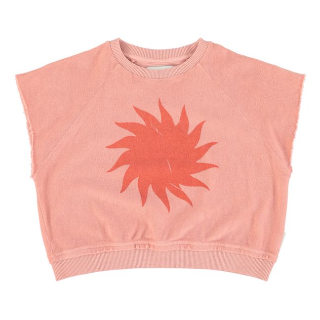 Sunshine Organic Terry Sleeveless Sweatshirt | Korallenfarben