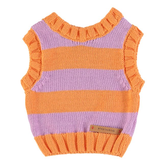 Organic Cotton Striped Sweater | Arancione
