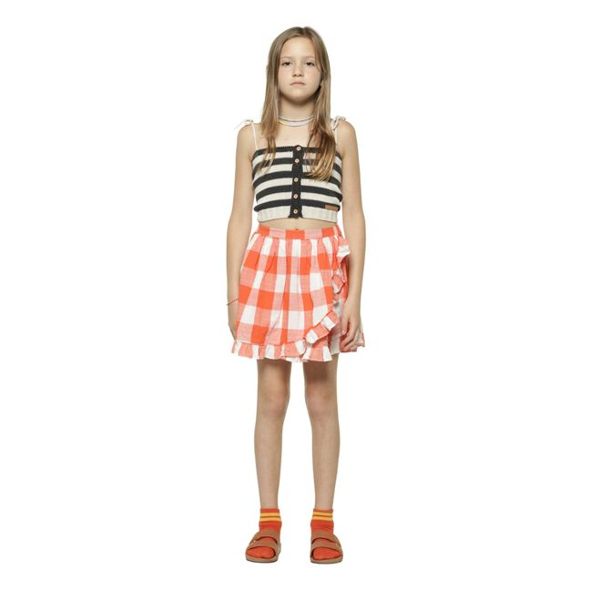 Organic Knit Striped Top | Ecru