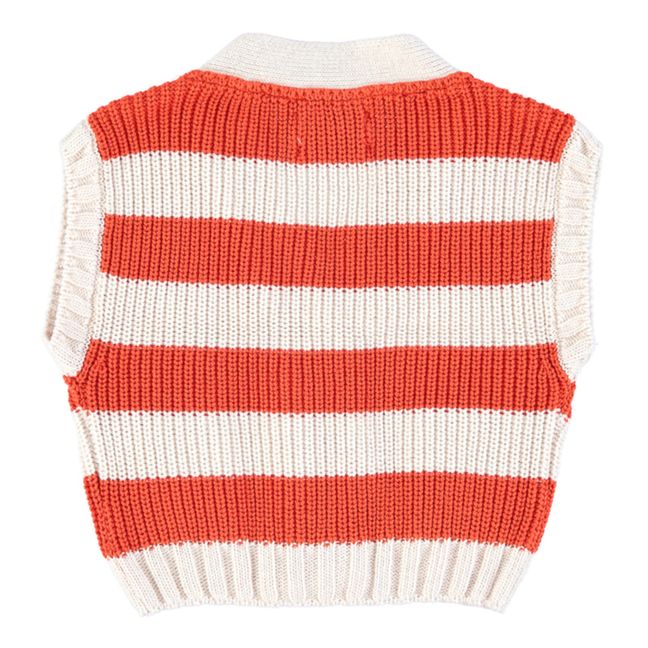 Cardigan Sans Manches Maille Bio | Ecru