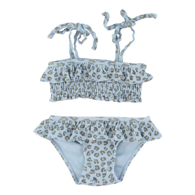 Leopard Print Bikini | Light blue