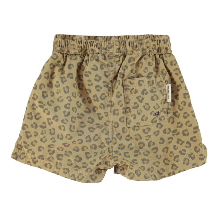 Badeshorts aus Bio-Baumwolle Leopard | Khaki- Produktbild Nr. 3