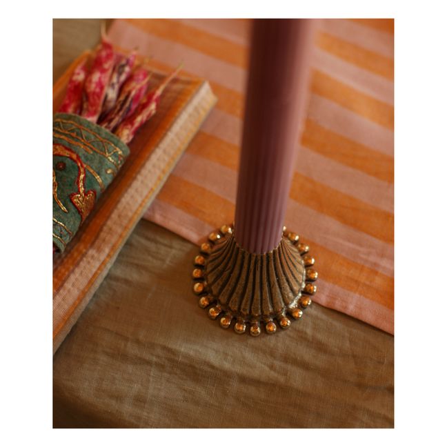 Aya Recycled Brass Candlestick | Gold