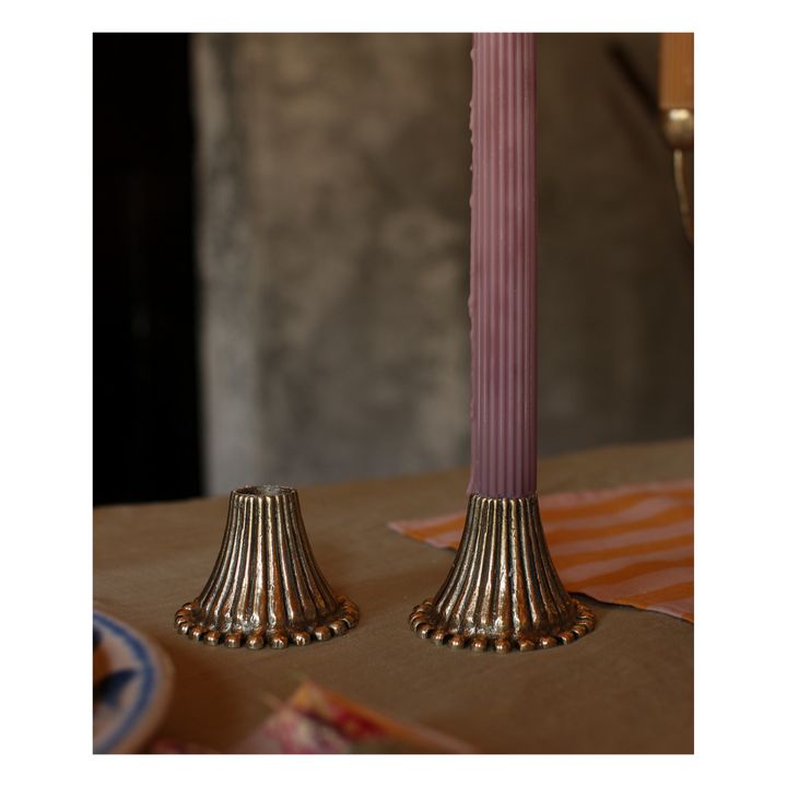 Aya Recycled Brass Candlestick | Gold- Product image n°5