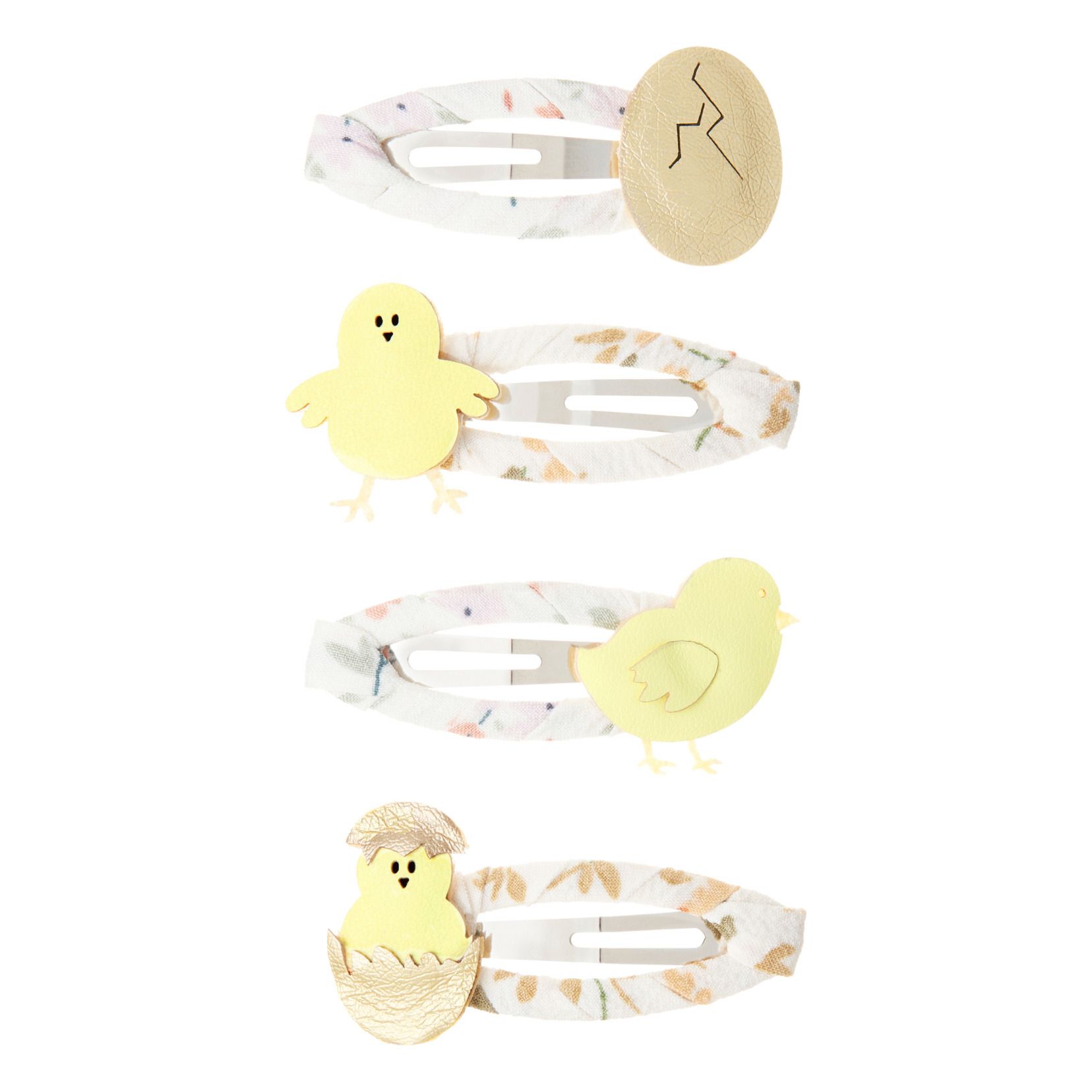 Chick Hair Clips - Set of 4 | Ecru- Product image n°0