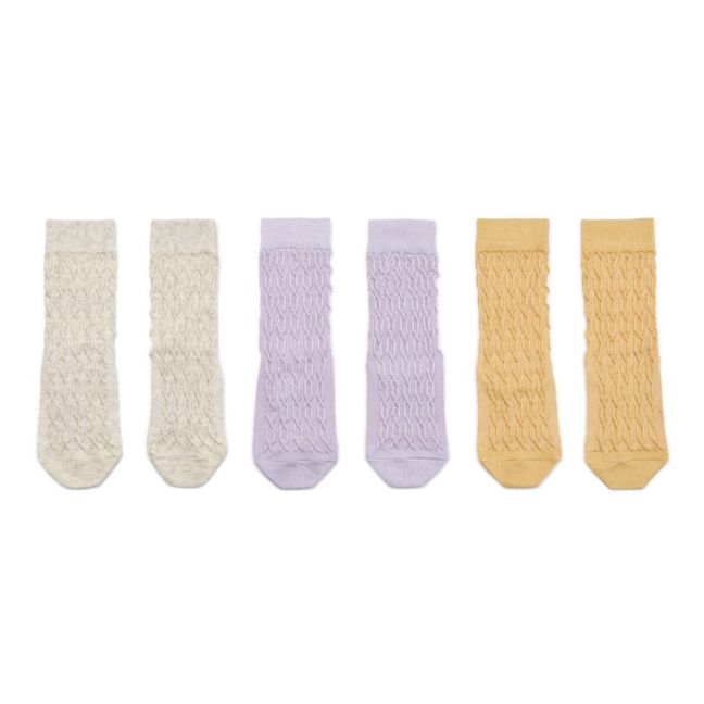 Lot 3 paires de chaussettes Flavio | Ecru