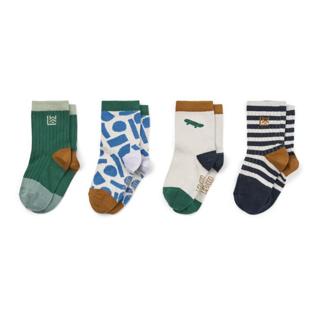 Silas Socks - Pack of 4 | Green