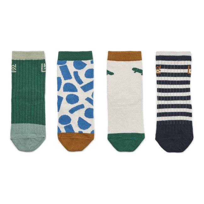 Silas Socks - Pack of 4 | Green